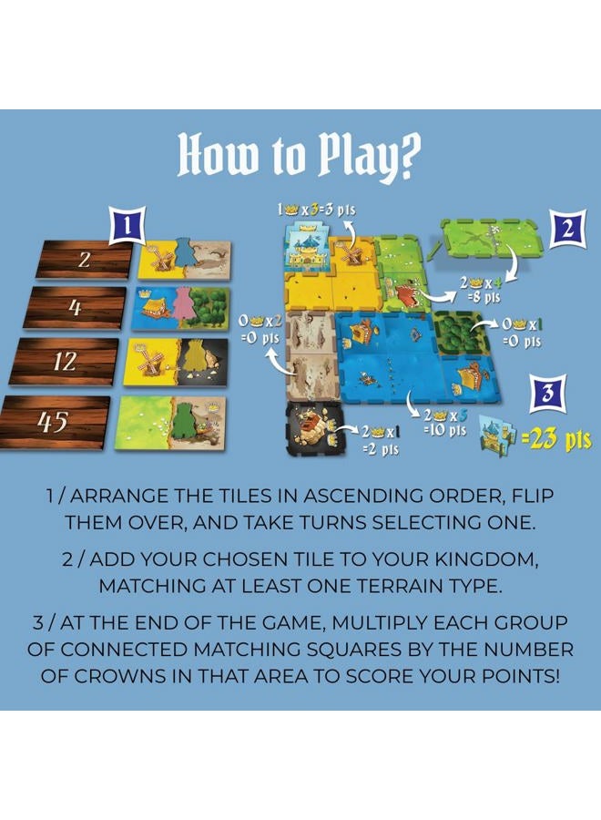 blue orange Games Kingdomino Award Winning Family Strategy Board Game, 2-4 players - Image 3